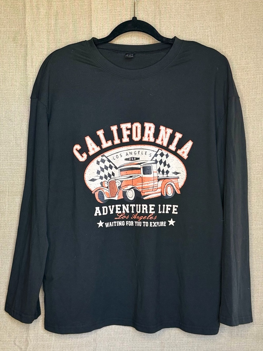 SHEIN California Adventure Life Graphic Long Sleeve Tee